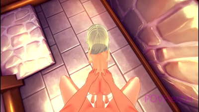 (जाल) एल्विश नौकरानी आपको अपना चेहरा धोने में मदद करती है।